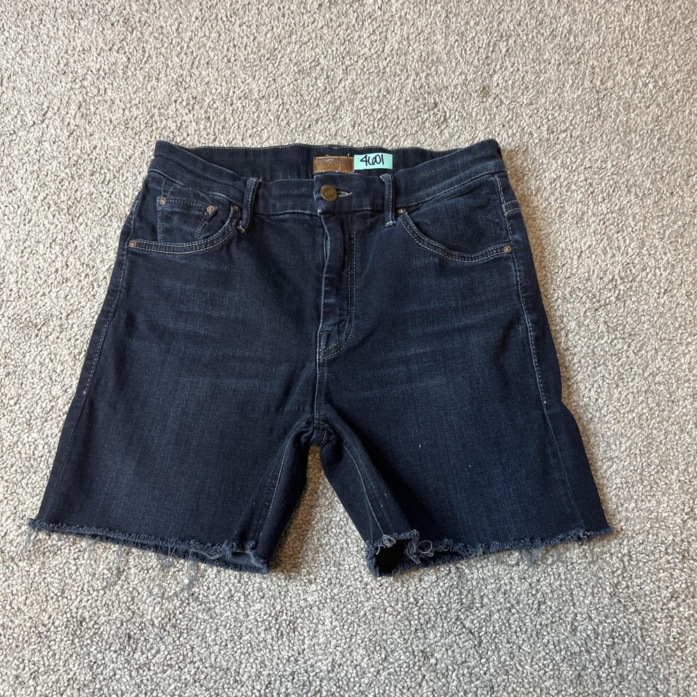 MOTHER Dark Indigo Jean Shorts